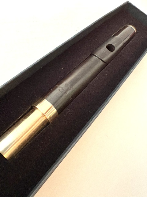 Powell Grenadilla Wood Flute Headjoint, 14K Gold Tenon and Accents, Lumina Cut, 1-Year Warranty!