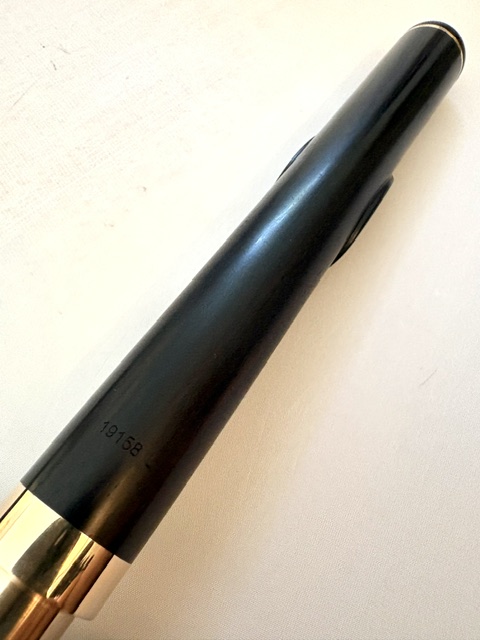 Powell Grenadilla Wood Flute Headjoint, 14K Gold Tenon and Accents, Lumina Cut, 1-Year Warranty!