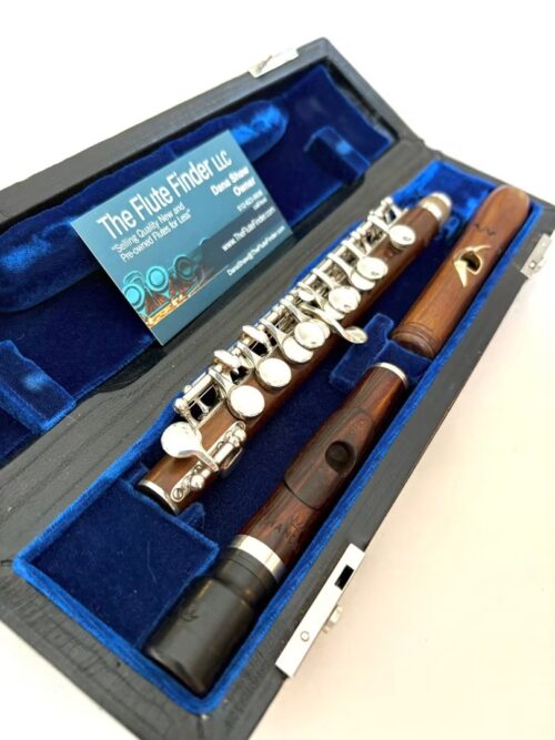 Weissman-McKenna Verawood Handmade Piccolo, 2 Headjoints, Verawood with 14k Inlay Wings, Handmade Mancke Kingwood Headjoint w/Medium Wave, Silver Mechanism, 1-Year Warranty!