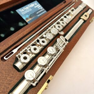 N.D.”Tip” Lamberson Handmade All Silver Flute, Inline G, Soldered Tone Holes, 14k Plated Lip, Overhauled, 1-Year Warranty!
