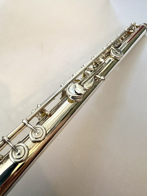 N.D.”Tip” Lamberson Handmade All Silver Flute, Inline G, Soldered Tone Holes, 14k Plated Lip, Overhauled, 1-Year Warranty!