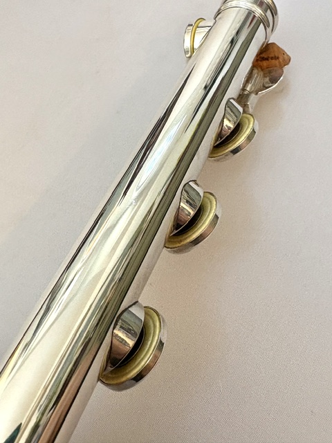 N.D.”Tip” Lamberson Handmade All Silver Flute, Inline G, Soldered Tone Holes, 14k Plated Lip, Overhauled, 1-Year Warranty!