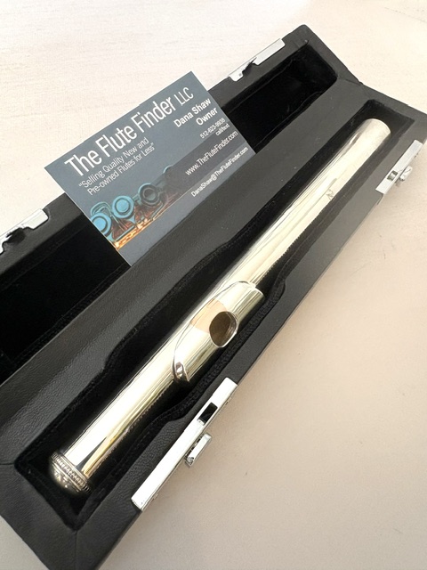 IMG_3039 Arista Sterling Silver Flute Headjoint with 14k Gold Insert/Extension, Warranty!