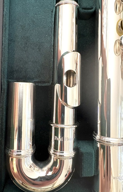IMG_3048 New Pearl PFA-207 BEU Alto Flute, Sterling Silver Curved Headjoint and Body, B Foot, Factory Warranty!