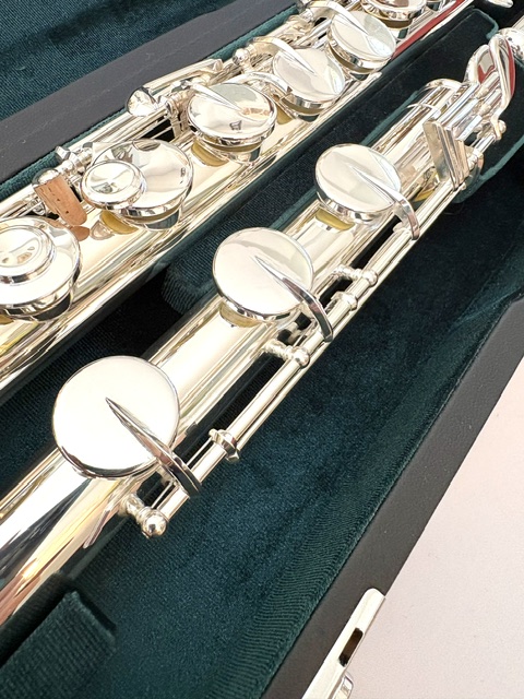 IMG_3049 New Pearl PFA-207 BEU Alto Flute, Sterling Silver Curved Headjoint and Body, B Foot, Factory Warranty!