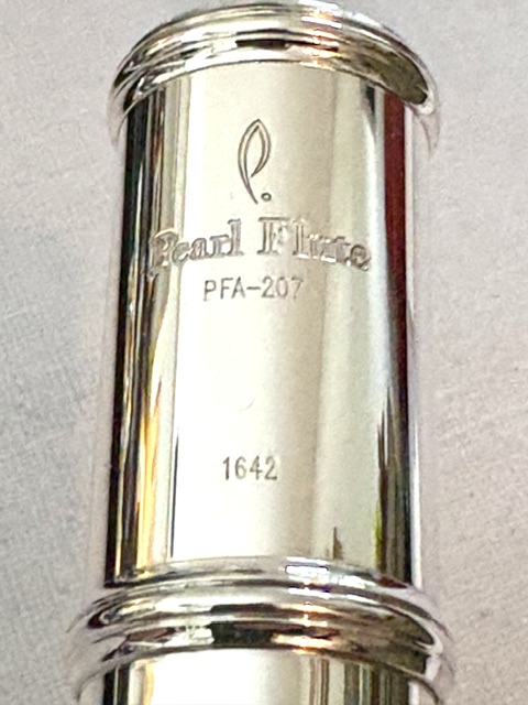 IMG_3051 New Pearl PFA-207 BEU Alto Flute, Sterling Silver Curved Headjoint and Body, B Foot, Factory Warranty!