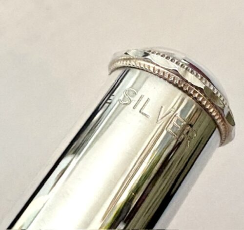 IMG_3059 Pearl PF-765 Solid Silver Flute, Offset G, B Foot, Split E Mechanism, Solid Silver, 1-Year Warranty!