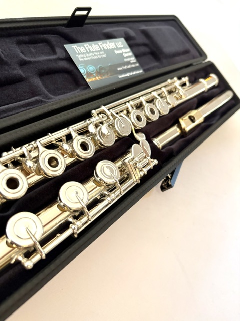 N. D. ”Tip” Lamberson Handmade White Gold Flute, Inline G, Soldered Tone Holes, C# Trill, 14k Gold Veneer Lipplate, 1-Year Warranty!