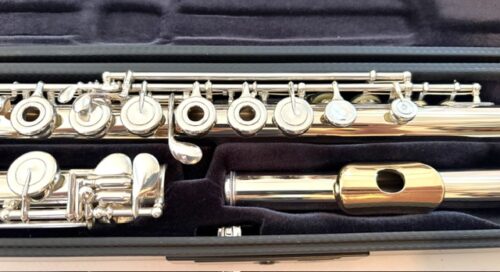 N. D. ”Tip” Lamberson Handmade White Gold Flute, Inline G, Soldered Tone Holes, C# Trill, 14k Gold Veneer Lipplate, 1-Year Warranty!