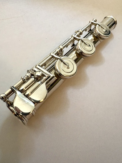 N. D. ”Tip” Lamberson Handmade White Gold Flute, Inline G, Soldered Tone Holes, C# Trill, 14k Gold Veneer Lipplate, 1-Year Warranty!