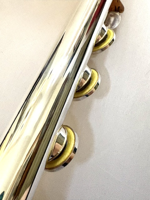 IMG_3278 This is a Yamaha 481II Solid Silver Flute, Inline G, in great condition, One year warranty!