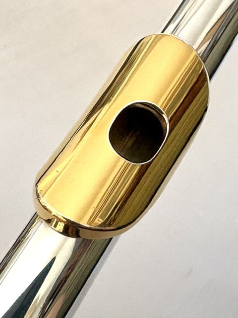 IMG_3283 Yamaha YFL-481II Solid Silver Flute, Gold Plated Lipplate, Inline G, B Foot, 1-Year Warranty!