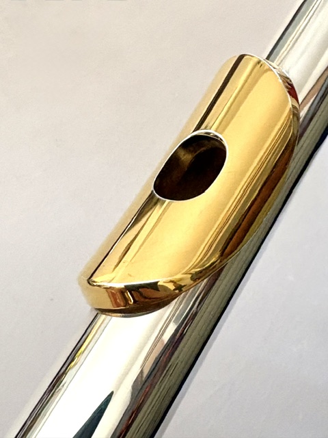 IMG_3284 Yamaha YFL-481II Solid Silver Flute, Gold Plated Lipplate, Inline G, B Foot, 1-Year Warranty!