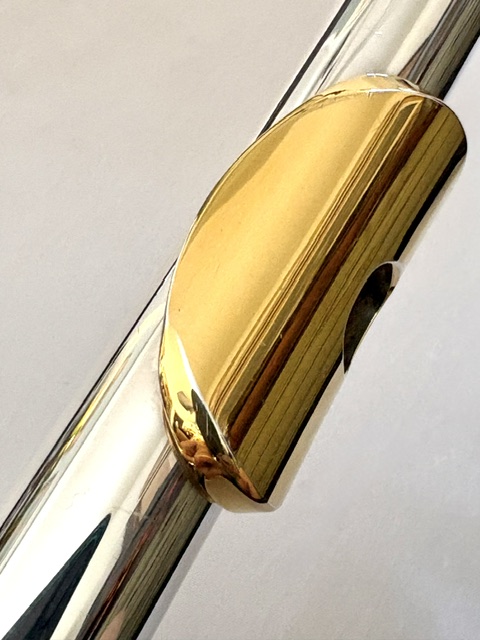 IMG_3285 Yamaha YFL-481II Solid Silver Flute, Gold Plated Lipplate, Inline G, B Foot, 1-Year Warranty!