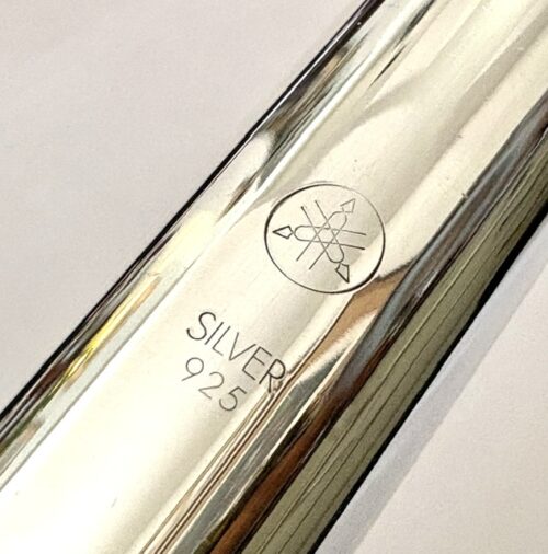 IMG_3287 Yamaha YFL-481II Solid Silver Flute, Gold Plated Lipplate, Inline G, B Foot, 1-Year Warranty!