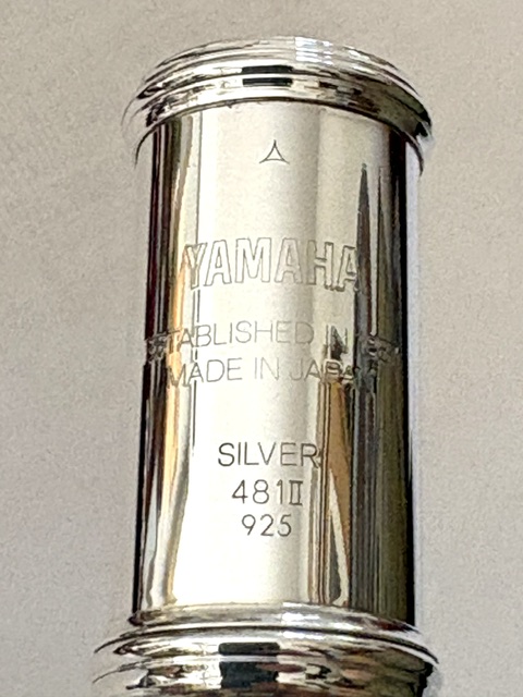 IMG_3288 Yamaha YFL-481II Solid Silver Flute, Gold Plated Lipplate, Inline G, B Foot, 1-Year Warranty!