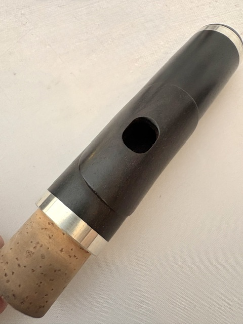Howel Roberts Handmade African Blackwood Alto Flute Headjoint, Sterling Silver Rings/Tenon