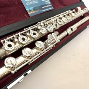 Yamaha YFL-574 Pro Level Flute, Silver EC Headjoint Cut, Offset G, C# Trill, Split E Mechanism, Overhauled with Straubinger Phoenix Pads, 1-Year Warranty!