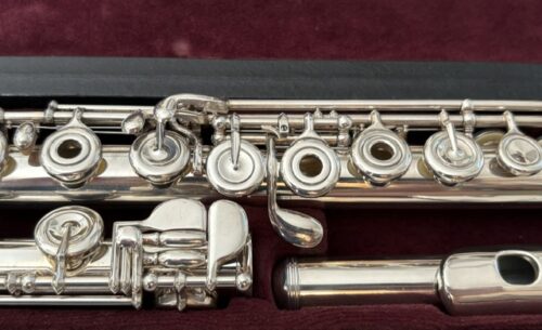 IMG_3481 Yamaha YFL-574 Pro Level Flute, Silver EC Headjoint Cut, Offset G, C# Trill, Split E Mechanism, Overhauled with Straubinger Phoenix Pads, 1-Year Warranty!
