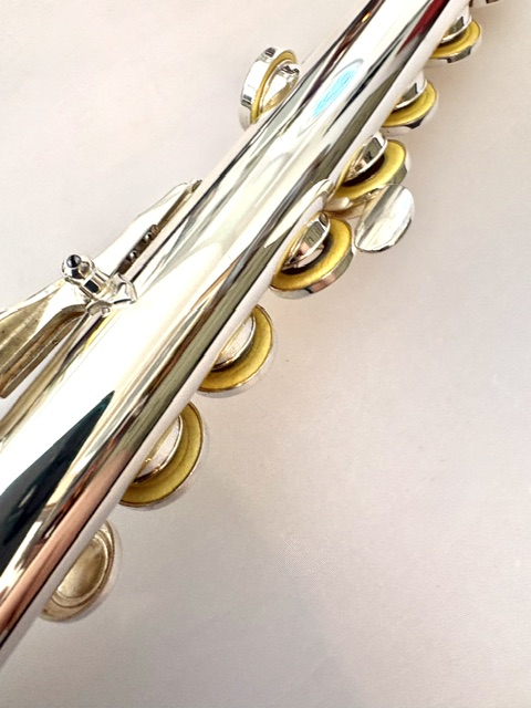IMG_3494 Yamaha YFL-461 (=462) Solid Silver Flute, Offset G, B Foot, Serviced & 1-Year Warranty!
