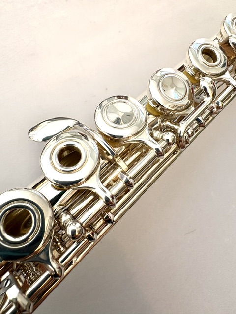 IMG_3495 Yamaha YFL-461 (=462) Solid Silver Flute, Offset G, B Foot, Serviced & 1-Year Warranty!