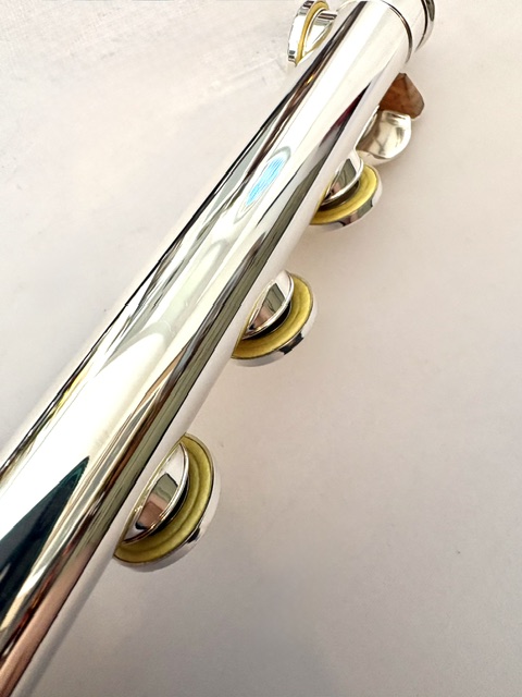 IMG_3496 Yamaha YFL-461 (=462) Solid Silver Flute, Offset G, B Foot, Serviced & 1-Year Warranty!